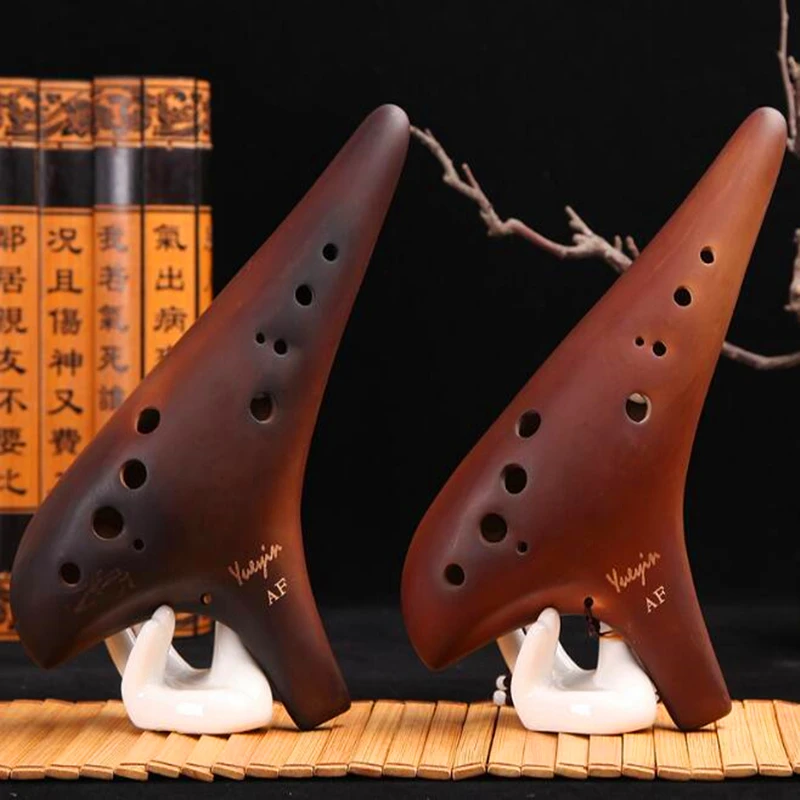 

12 Holes Ocarina Alto F Key Smoldering Instrumento Ocarina Flute Wind Musical Instruments 12 hole Ceramic Flauta