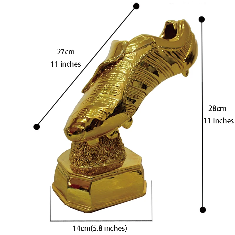 28 см Высота Лучший шутер награда футбольная награда загрузки чемпионов наградные ботинки Форма Кубок вентиляторы сувенирные Смола Материал
