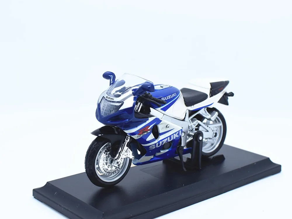 Maisto 1:18 SUZUKI GSX R750 Мотоцикл Велосипед Модель Синий Белый Новый в Коробке |