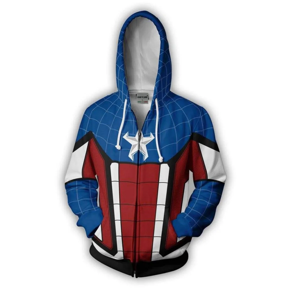 BIANYILONG 2018 мужская толстовка с капюшоном Barry Captain Spider 3D толстовки принтом