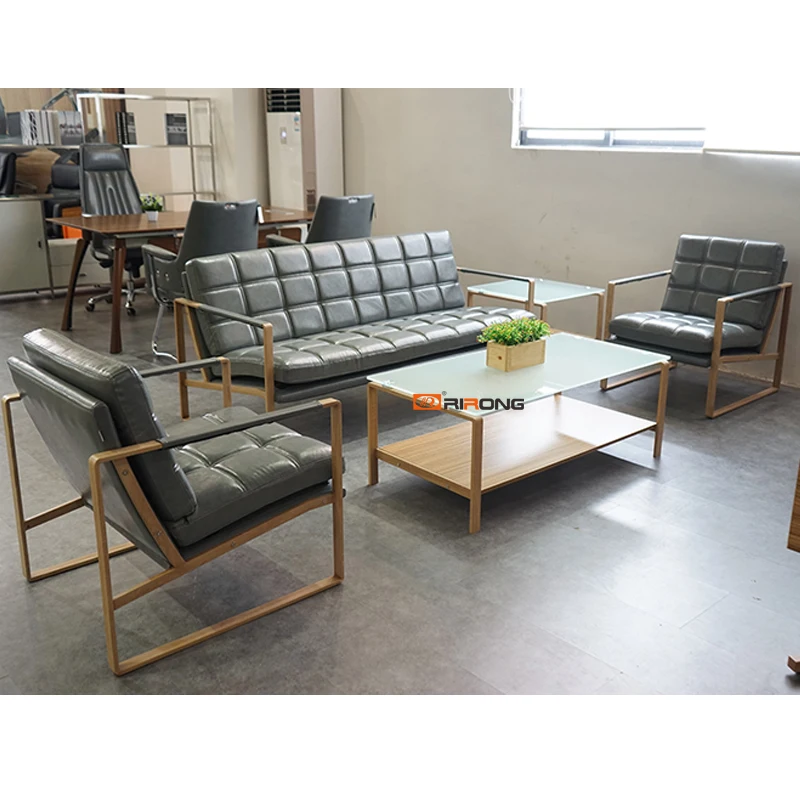 عالية الكثافة الأزياء رمادي كنبة مكتب المقسى طقم طاولة القهوة
