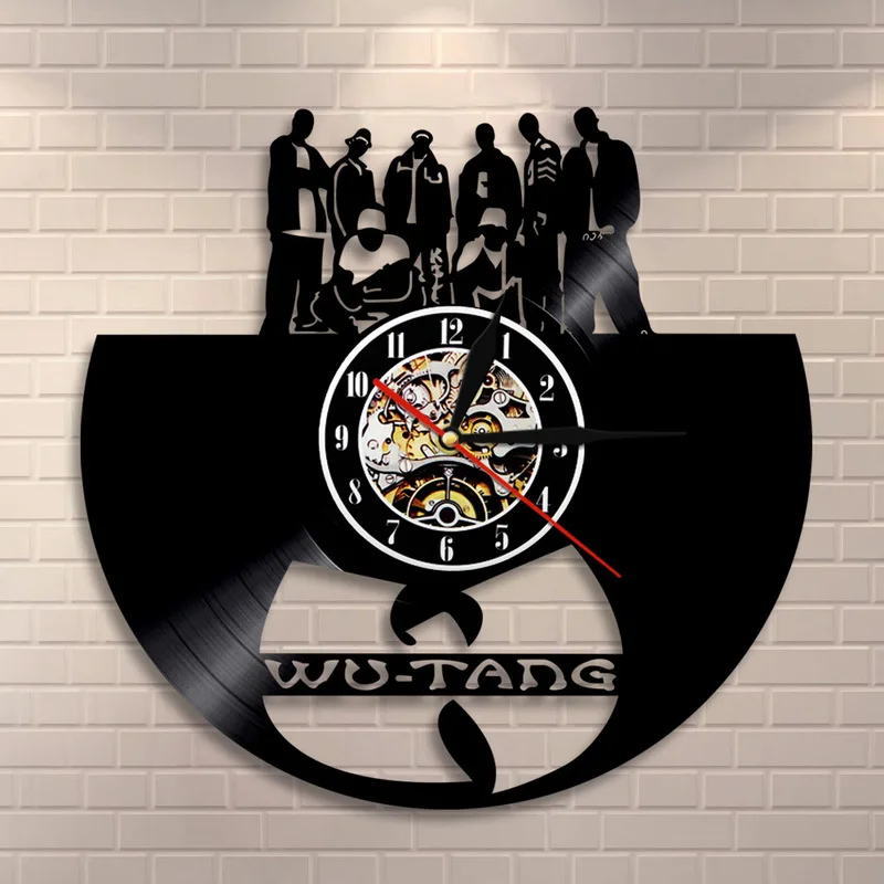 

Clock Wall Wandklok Wall Clock Saat Relogios De Parede Free Shipping Record Vinyl Retro Nostalgia Wu - Tang Clan Wudang Band 1