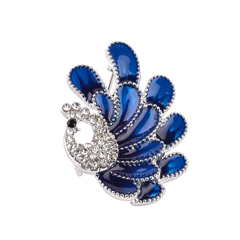 

High-grade Fashion Elegant Crystal Peacock Rhinestone Brooch Pins Jewelry Gift Enamel Pin Brooches Sweater Accessories For Women