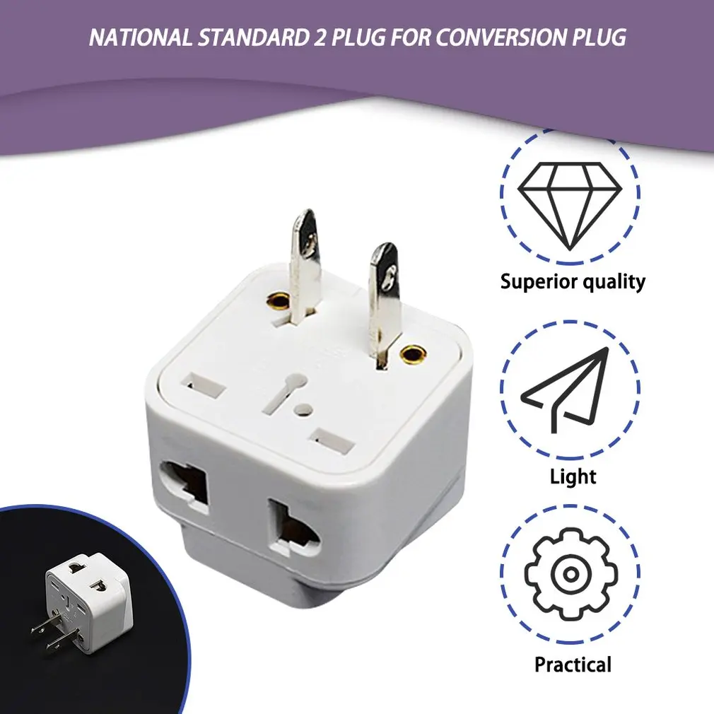 

Hot Universal plug 2 pin AC American USA Power Plug Adapter Travel Converter Australia UK USA EU