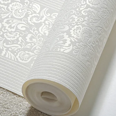 

3D Stereo Vertical Stripe Thickening Non-woven Wallpaper Warm Bedroom Living Room TV Background Wallpaper Simple