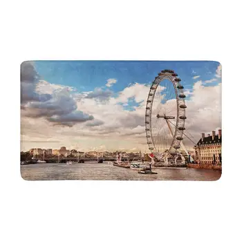 

London, England The UK Skyline Indoor Entrance Doormat , Backing Non Slip Door Mat Entrance Rugs Home Decor