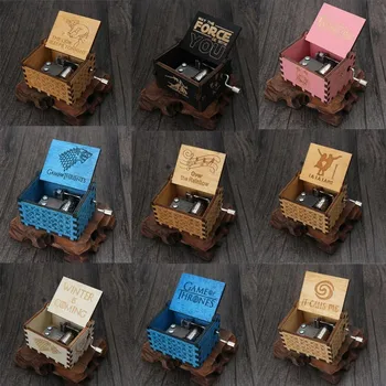 

Drop Shipping Wooden Carving Hand-crafted Music Box Pattern Star Wars Juego De Tronos Christmas Gift New Year Gift Birthday Gift