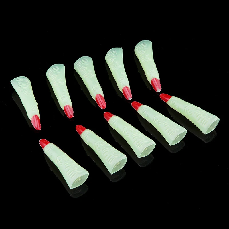 Зомби искусственные пальцы ведьминские ногти набор Обложка Хэллоуин реквизит вечерние украшения Призрак Набор ногтей накладные ногти