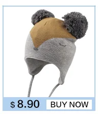 Шапка-ушанка с медвежонком для малышей, Зимние теплые детские шапки с помпоном для мальчиков и девочек, утолщенная Удобная шапка с подкладкой из полиэстера для младенцев, детская шапка с черепом