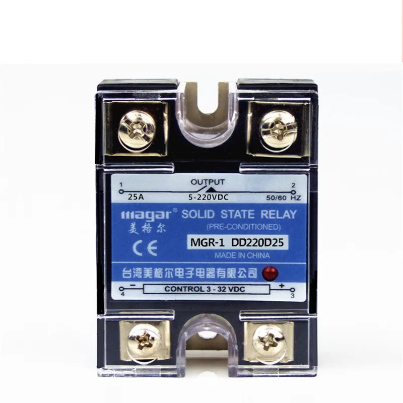 Твердотельный реле Mager SSR 25A 24V релейный модуль переключатель DD220D25 DD220D25|dc-dc solid state