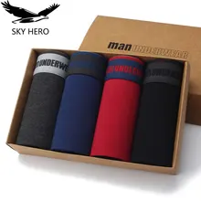 4 шт./лот, мужские трусы, нижнее белье из мягкого хлопка, мужские трусы-боксеры, мужские трусы-боксеры, мужские сексуальные удобные мужские трусы