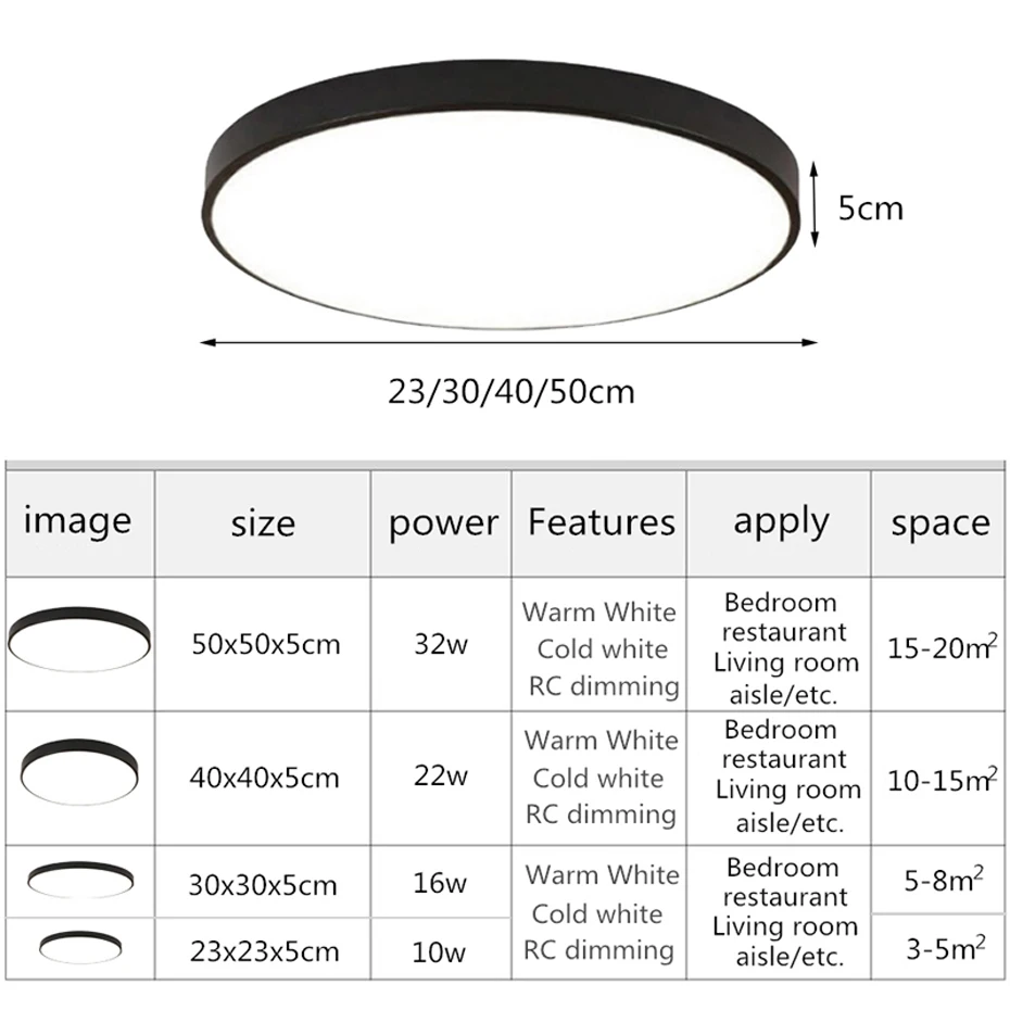 LED-Ceiling-Light-Modern-Lamp-Living-Room-Lighting-Fixture-Bedroom-Kitchen-Surface-Mount-Flush-Panel-Remote