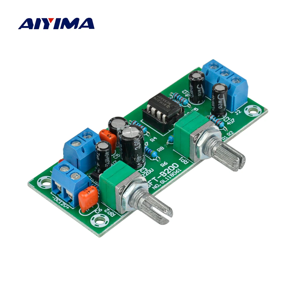 AIYIMA Hi Fi фильтр DC 12 в 24 низкочастотный NE5532 басовый тон сабвуфер предусилитель