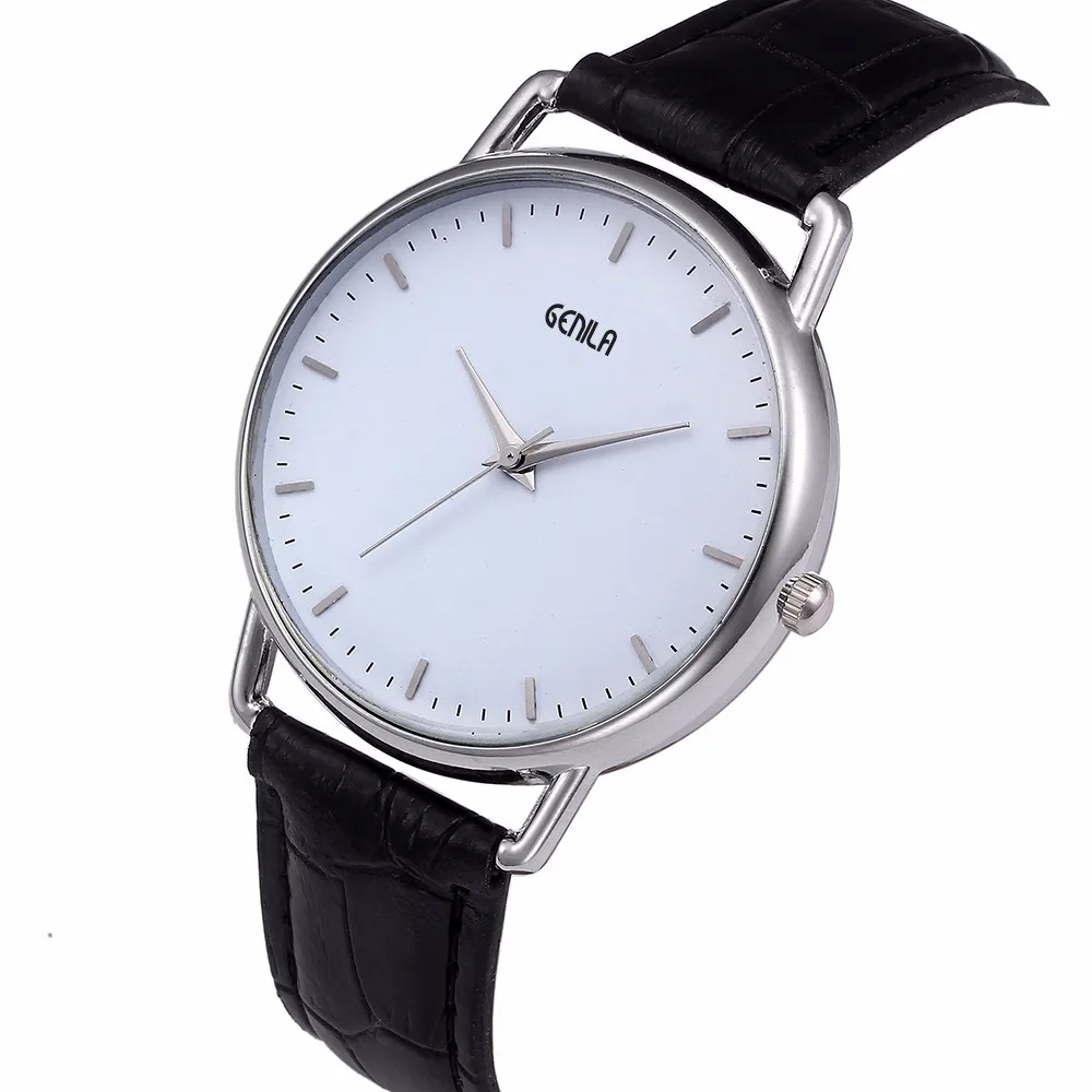 Модные часы для мужчин бизнес цвет ремешок кожаный ремешок Кварцевые аналоговые наручные часы Reloj de hombre erkek kol saati Wd3sea2 - Цвет: C