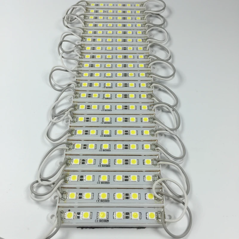 

100PCS DC 12V 5050 SMD 6LEDs LED Module Pure White Waterproof Light Advertising lamp For Sign letters