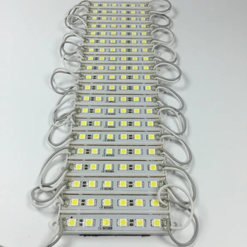 

100PCS DC 12V 5050 SMD 6LEDs LED Module Pure White Waterproof Light Advertising lamp For Sign letters