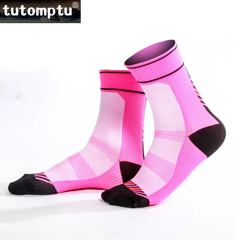 Tutomptu 1 Pairs Women's Breathable Cycling Socks Professional Outdoor