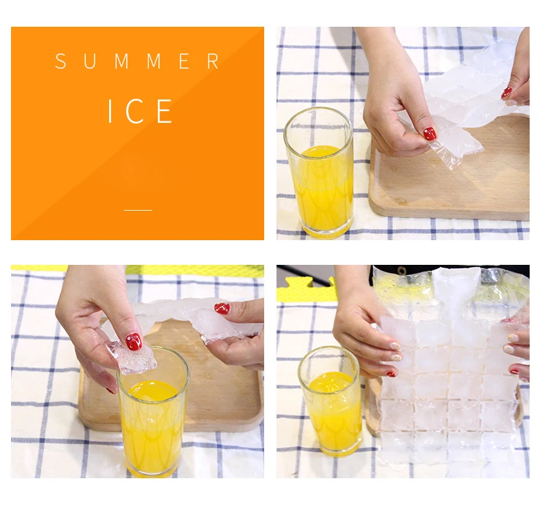 HARDIRON 100 шт креативный одноразовый мешочек для льда самоохлаждающий напиток самогерметизация съедобная замороженная форма льда пластиковый пакет