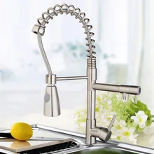 Двухслойные крепление одной ручкой отверстие Кухня кран 97199D058 torneira да Cozinha смеситель и коснитесь Никель Кисточки Роскошные Ванная комната коснитесь