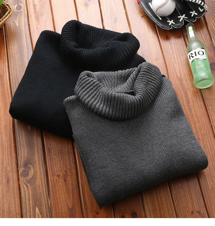 VROKINO бренд 2019 новый зимний мужской Повседневный пуловер Модный мягкий толстый свитер с высоким воротником для мужчин 3XL 4XL