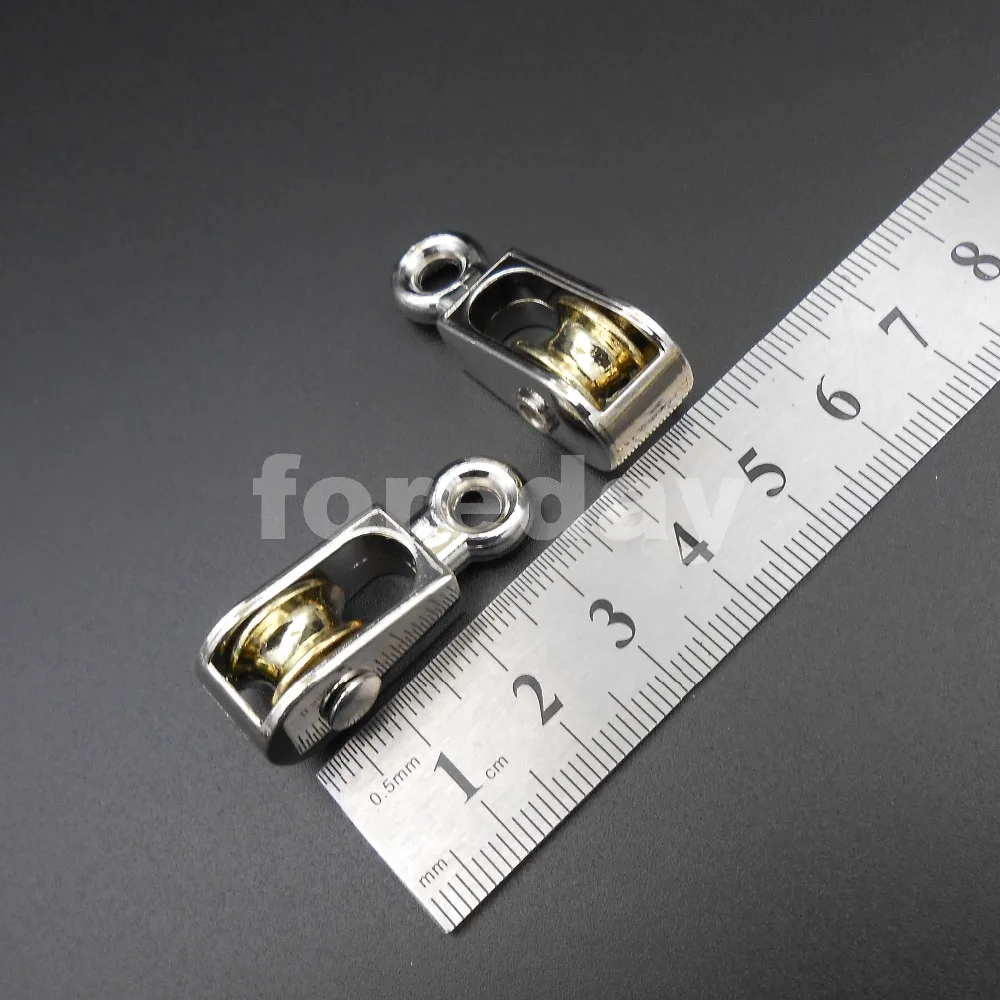 100PCS NEW 36MM Zinc alloy Swivel Fixed Pulley Sheave Lift Hoist Rope Hanging Single 100KG 13MM