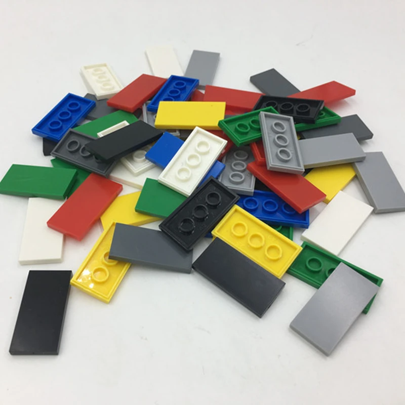 100g/lot 2*4 Building Block thin brick Smooth surface Compatible with KNOWN BRAND Educational Toy Multicolor toys for Children