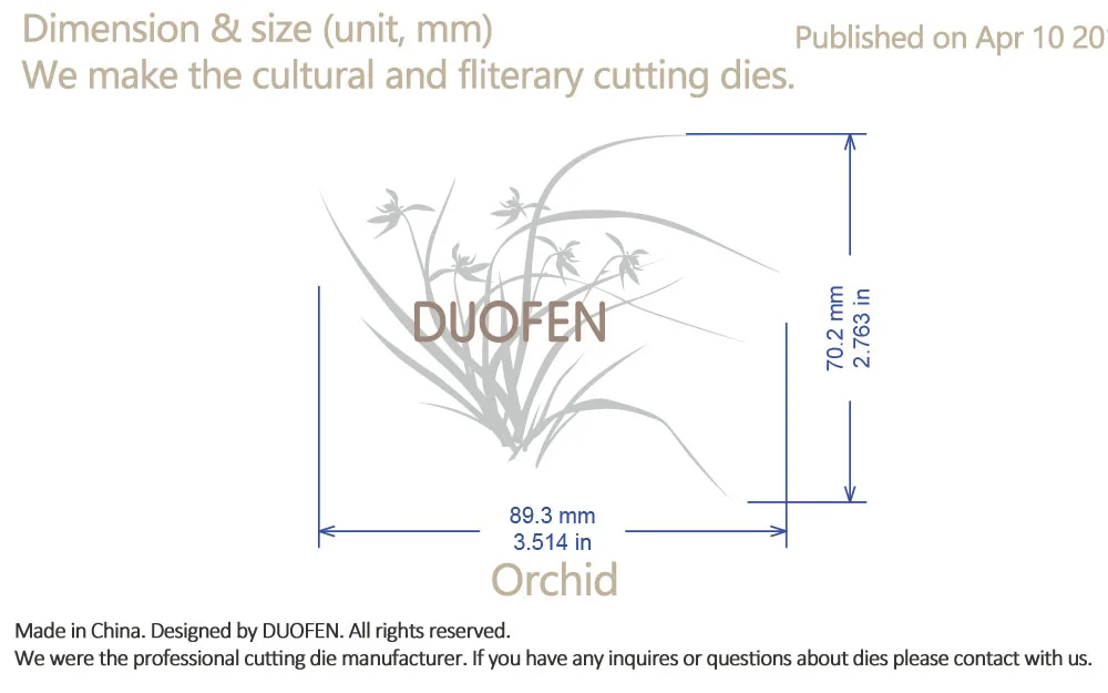 DUOFEN металлические Вырубные штампы цветы орхидеи вырез кружева тиснение Трафарет DIY скрапбук бумажный альбом Новинка