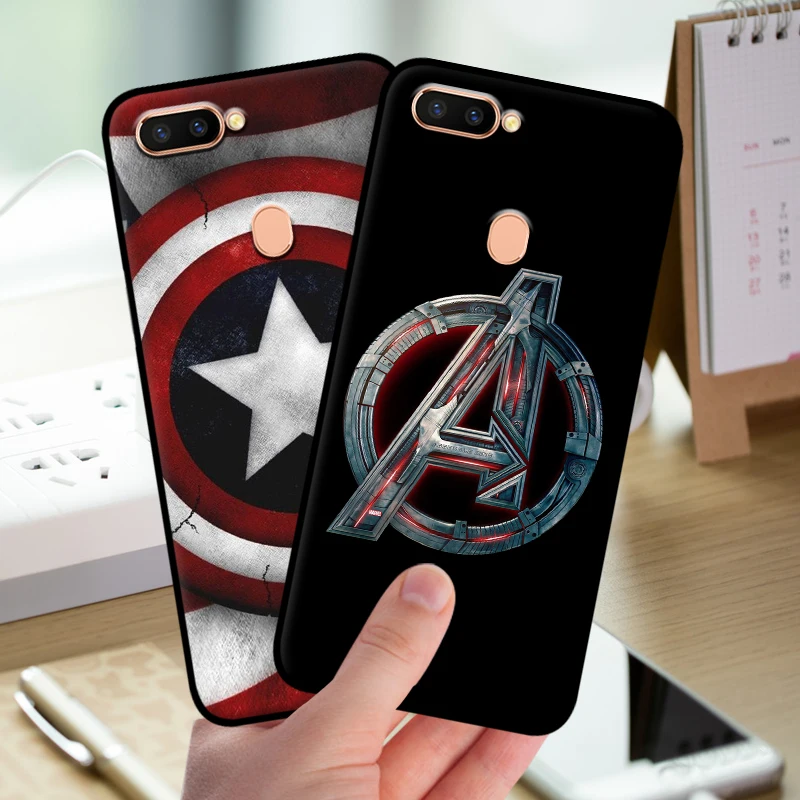 

mosirui for oppo F7 case Silicone Cover soft shell Back in fitted case Marvel Comics Spider Iron Thor