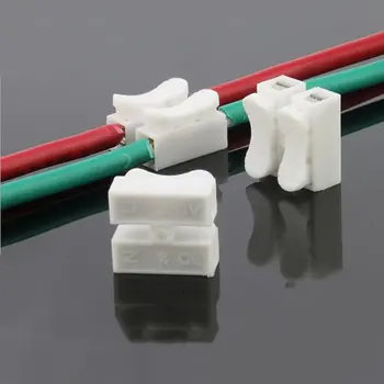 

20X 2P Spring Wire Connectors Electrical Cable Clamp Terminal Block Connector LED Strip Light Wire Quick Connecting