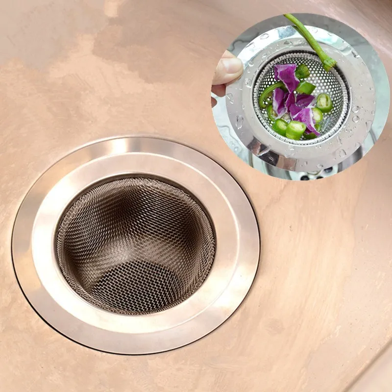 1Pc Stainless Steel Sewer Filter Kitchen Sink Drain Anti-clogging Floor Drain Net Hair Stopper Strainer Bathroom Accessories 1Pc Stainless Steel Sewer Filter Kitchen Sink Drain Anti-clogging Floor Drain Net Hair Stopper Strainer Bathroom Accessories