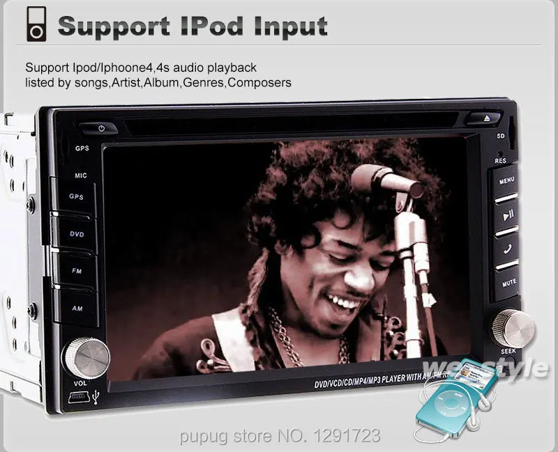 Top Double 2 Din 7 inch Head unit In Dash Car Stereo Video Player GPS Navigation with free GPS map+Analog TV+FM/AM Car Autoradio PC 8