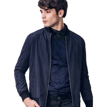 

FANZHUAN Free Shipping New fashion casual male Men's 2018 spring autumn baseball collar thin blue mature jacket 810052
