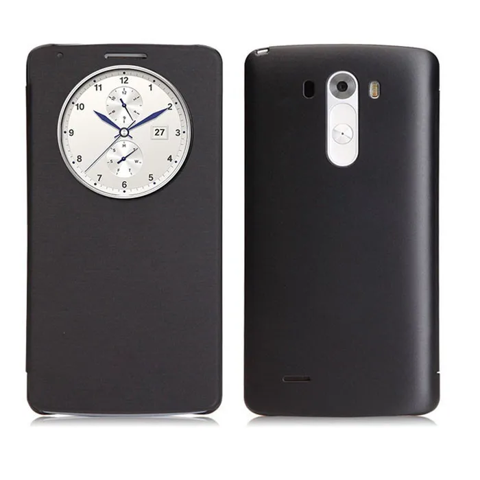 

New Time Portable Smart Shockproof Waterproof Slim Quick Circle Window Leather Flip Case Cover for LG G3 D850 D855 VS985