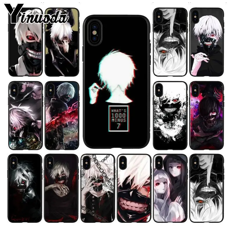 Yinuoda Tokyo Ghoul аниме Kaneki Ken мягкий силиконовый черный чехол для телефона iPhone X XS MAX 6 6s 7