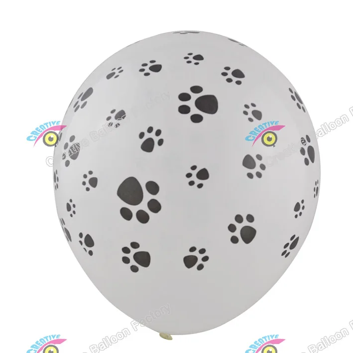 30pcs/lot dog Paws Globos Latex Balloons Birthday Party Decorations