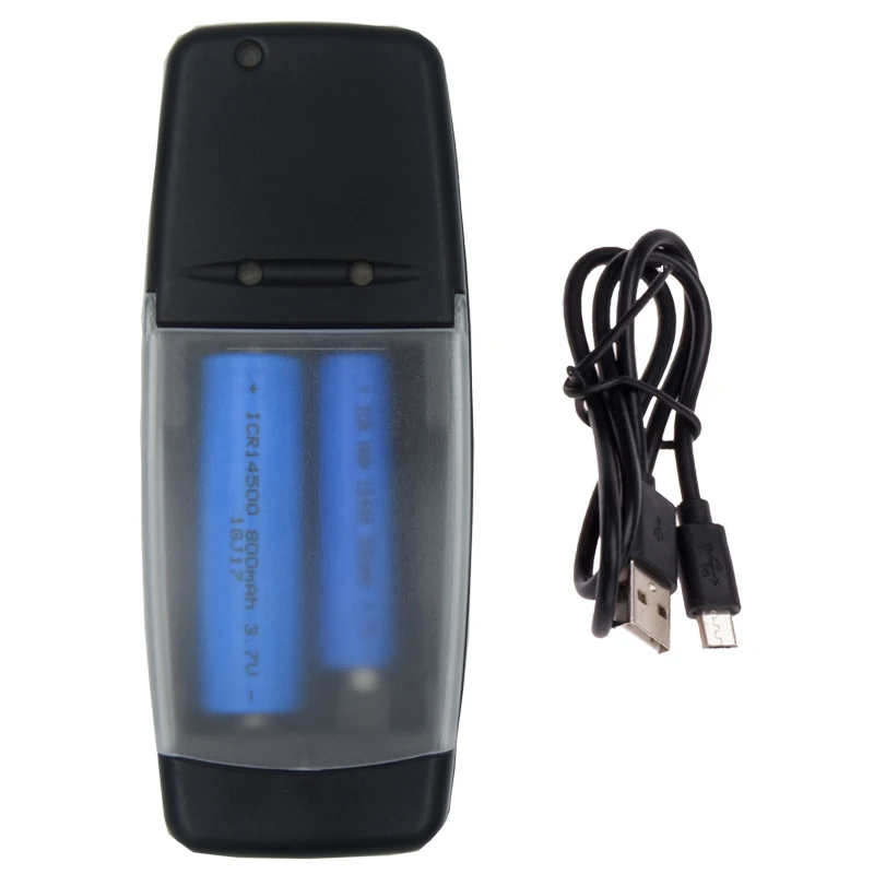 

2 Slots USB smart lithium battery charger for 14500 10440 10340 3.7V Li-ion Rechargeable battery intelligent battery charger