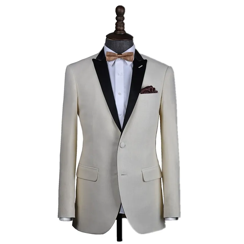 Сделанный на заказ белый Мужской приталенный костюм homme Золотой смокинг Индивидуальные свадебные костюмы для мужчин с брюками одежда для конюха - Цвет: jacket pants vest