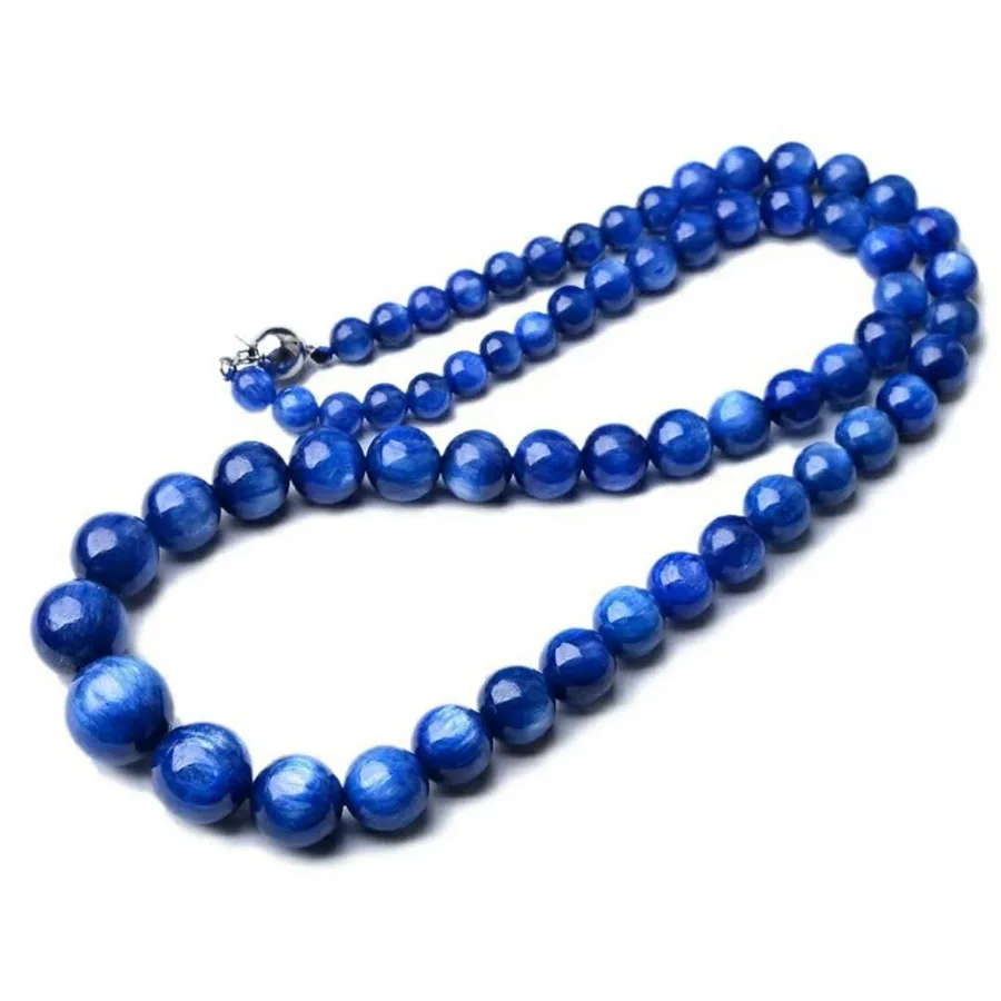 

Женское Ожерелье с круглыми бусинами, подвеска 6-14 мм для женщин и мужчин, ожерелье с натуральным камнем кошачий глаз AAAAAA