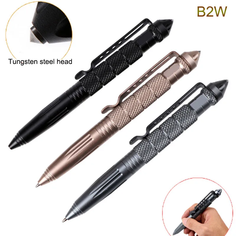 EDC Tactical Multi Tool Write Tool Pen Tactical pen ballpoint pen 5pcs Refills 