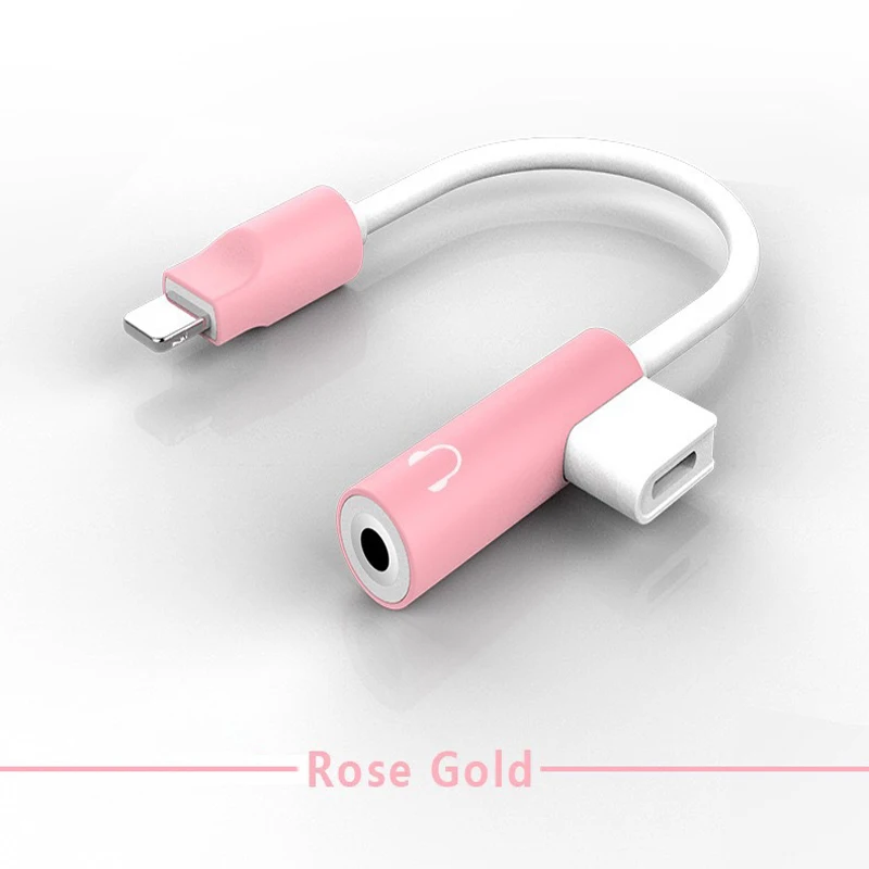 FOXSUN 2 in 1 for Lightning to 3 5mm Headphone Jack Adapter and Charger for iphone 7 7 plus iphone 8 8 plus iphone X 10
