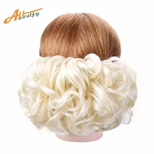 Allaosify синтетические волосы Большой Пучок шиньон Эластичный гребень зажимы для наращивания волос шиньон аксессуары несколько цветов