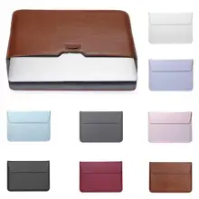 PU Leather Laptop Sleeve Notebook Bag 12 13 15 Inch 9 Colors Super Light Laptop Bag for MacBook Air Pro