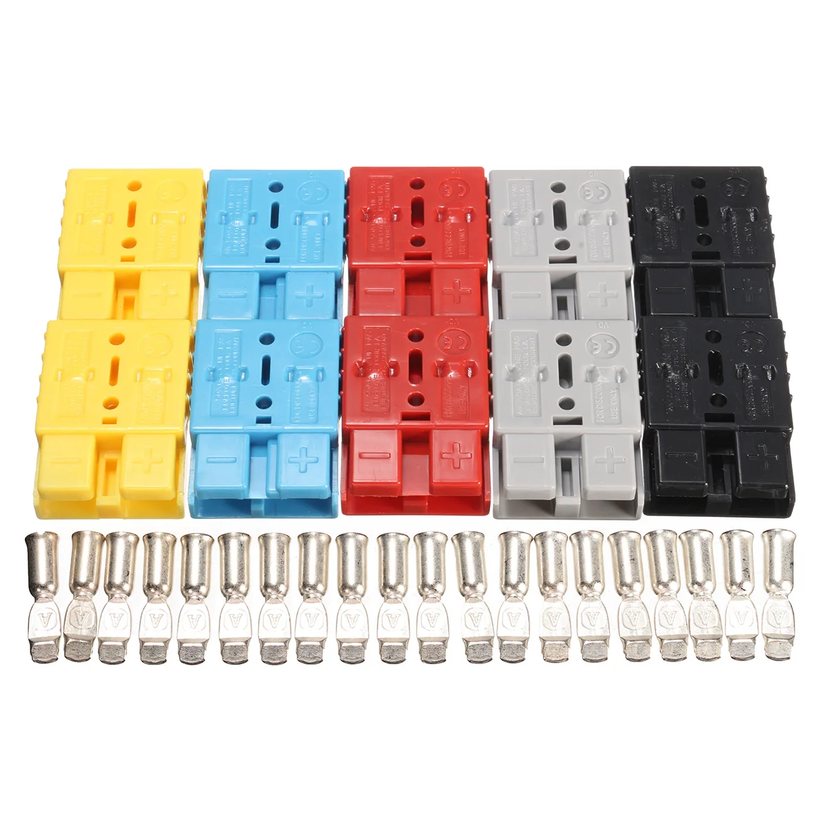 

10pcs 5 Pairs Connector Ends Battery Quick Connector 50A 8AWG Plug with Terminal Pin New