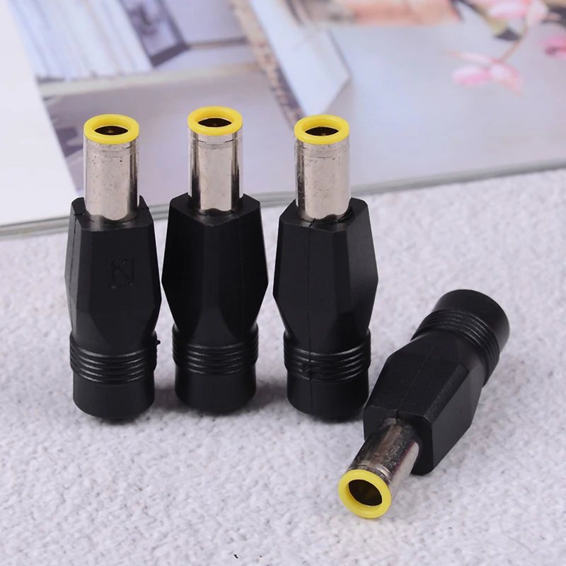

2 pcs/lot 2.1x5.5mm Female To 7.9x5.5mm Male DC Power Plug Connector For Laptop Black Color