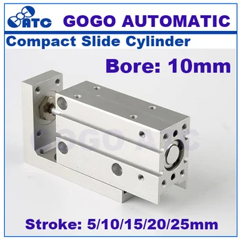 

GOGO ATC High quality Compact Slide Cylinder bore 10mm stroke 5/10/15/20/25mm MXH double acting pneumatic cylinders for sale