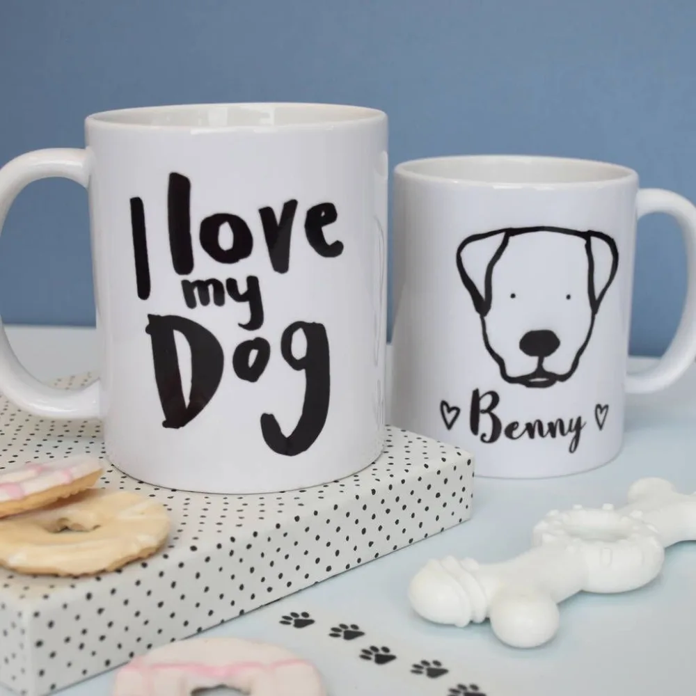 Puppy Pet Dogs Coffee Mug , Puppy Pet Dogs Milk Cups Mugs, White Mug
