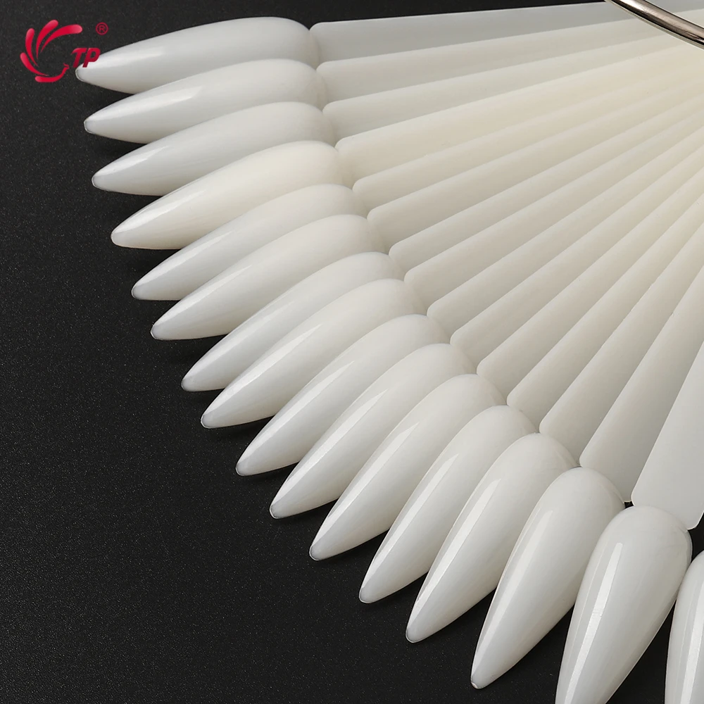 

TP Newly Nail Display Tips Practice False Nails Tips Color Card Tools Transparent Buckle Ring Manicure Professional Salon DIY