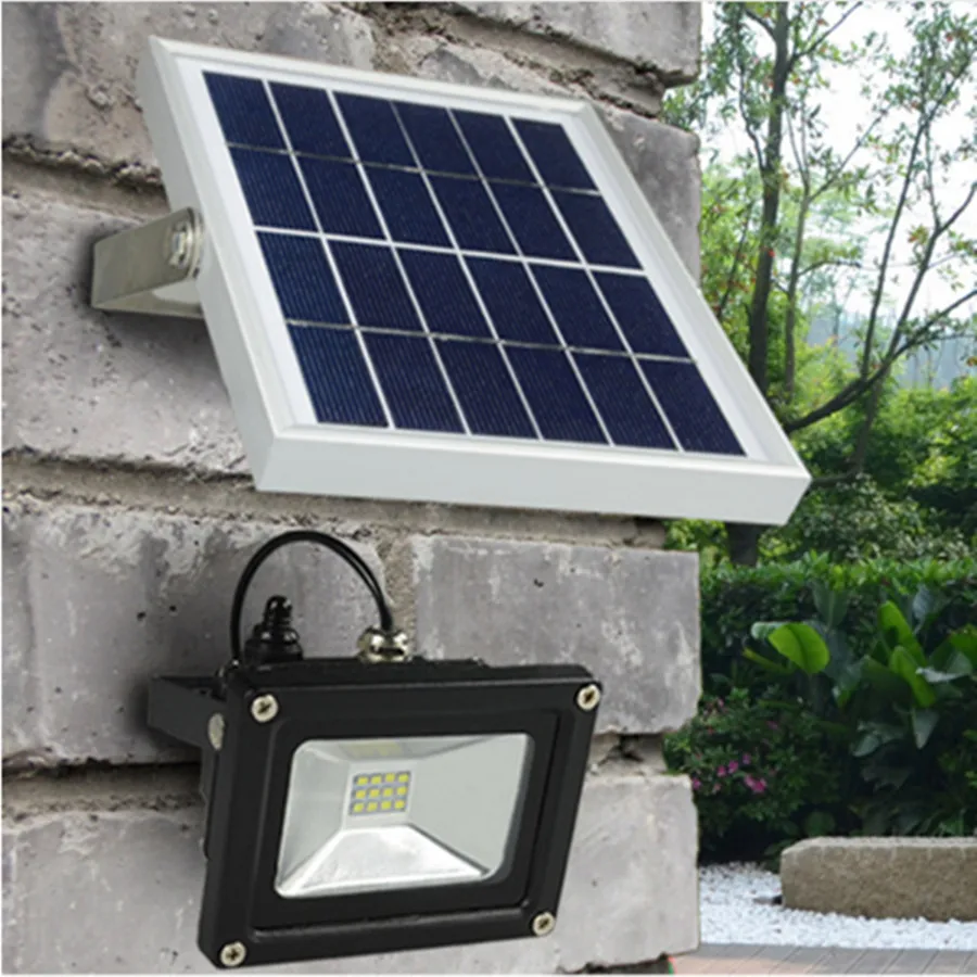 

Solar Powered LED Flood Light 10W Outdoor Lamp Waterproof IP65 for Home Garden Lawn Pool Yard Driveway Pathway Villa Hotel