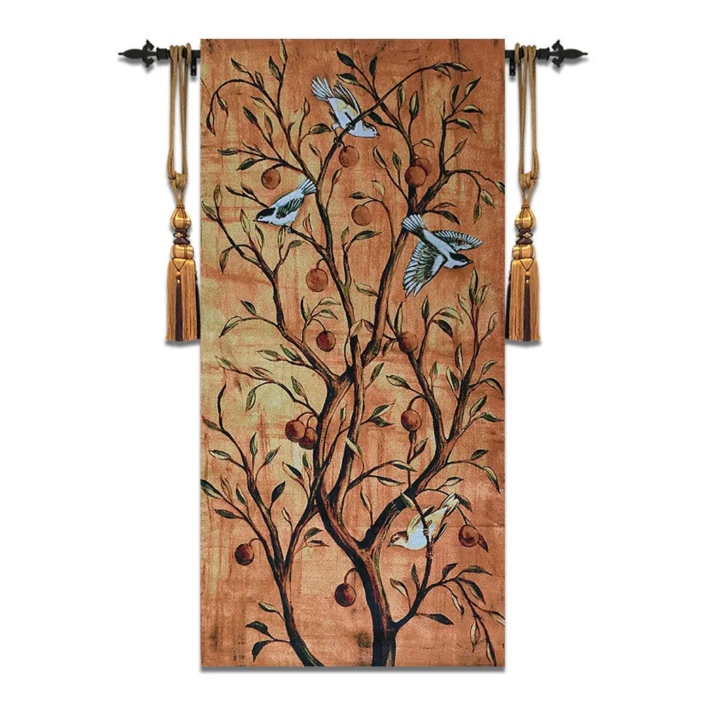 

Life Tree and Lucky Bird Painting Entrance-hall Wall Hanging Tapesry Medieval Home Decoration Accessories