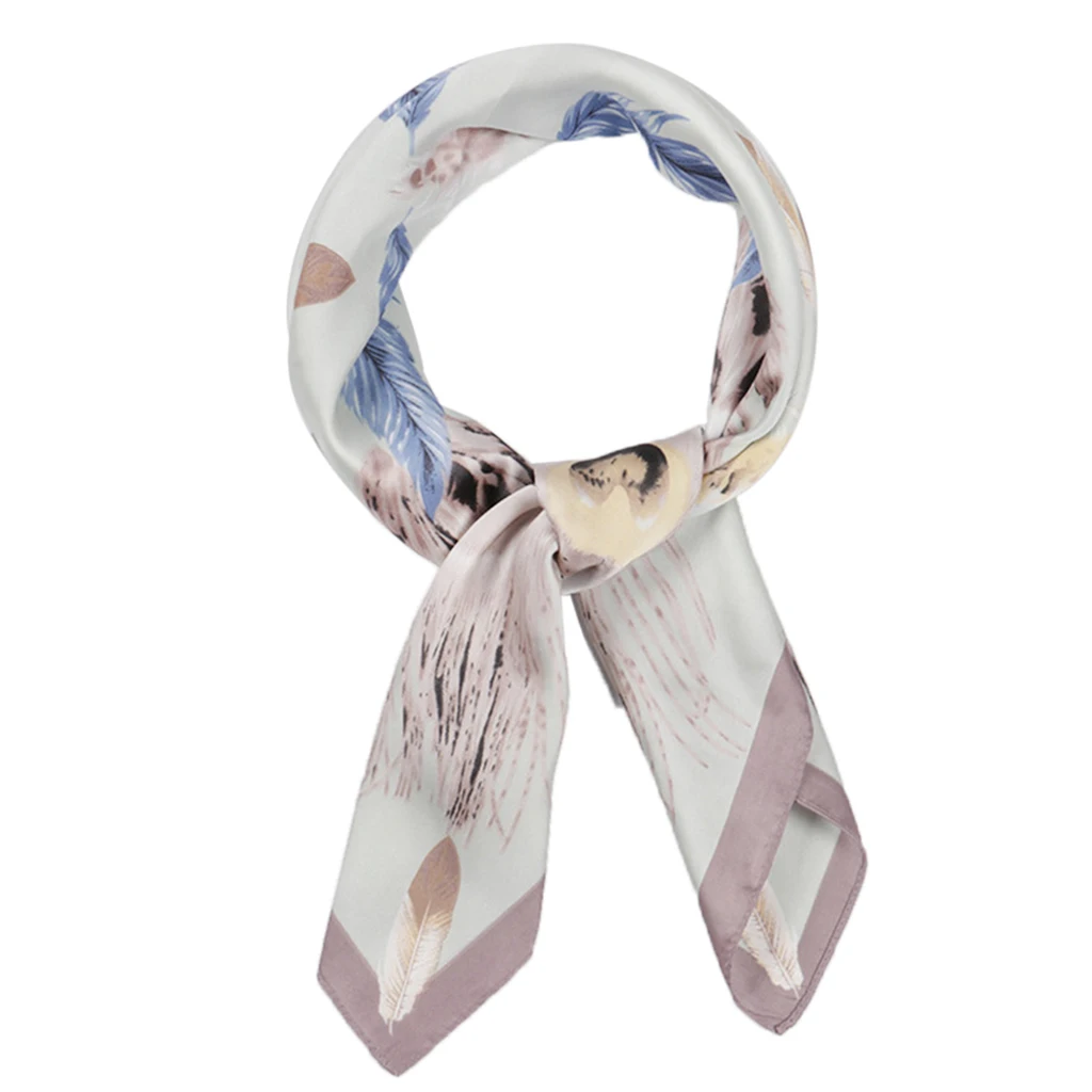 Womens Satin Silk Feeling Formal Square Neck Scarf Head Hair Scarf Wraps
